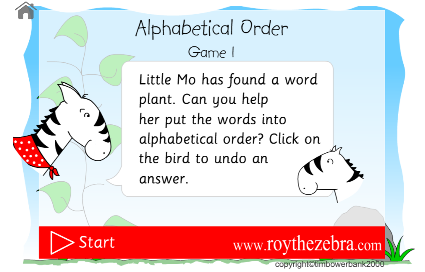 Alphabetical Order Game